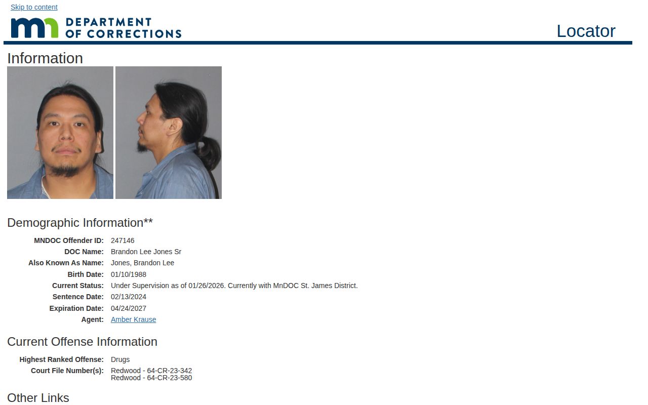 Minnesota DOC post-release supervision record relevant to McLeod County