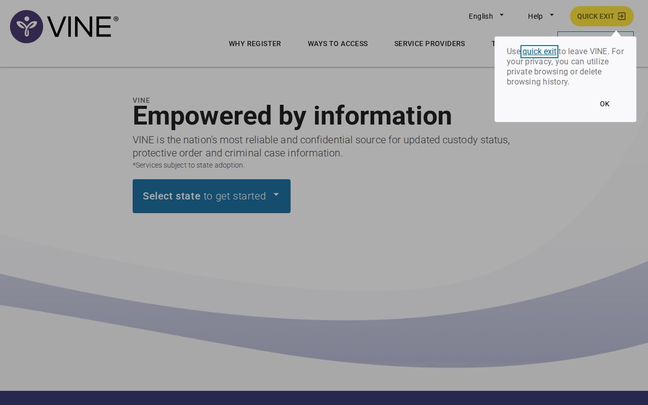 Minnesota VINELink screen for a McLeod County VINE inmate check